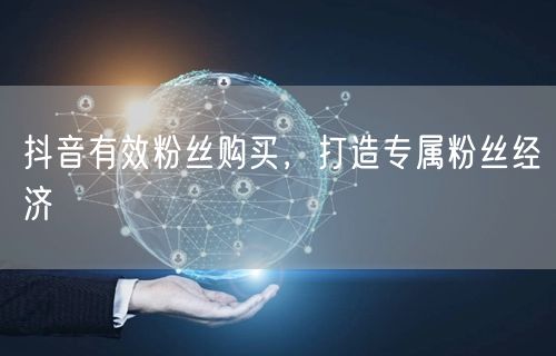 抖音有效粉丝购买，打造专属粉丝经济