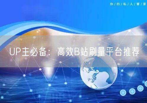 UP主必备：高效B站刷量平台推荐